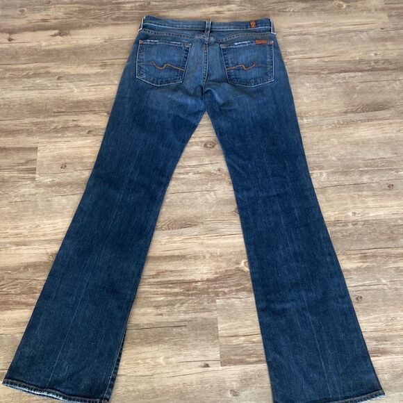 7 For All Mankind Bootcut Mid-Rise Structured Denim Jeans Blue 28 - Picture 5 of 12